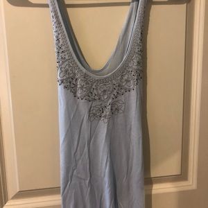 Blue tank with detail